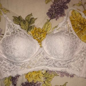 Cute white lacy bralette